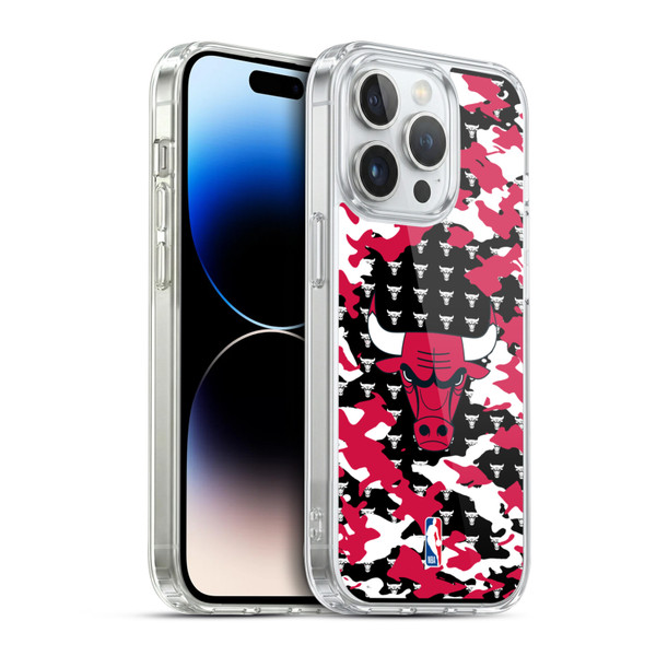NBA Chicago Bulls Camouflage Soft Gel Case for Apple iPhone 14 Pro & MagSafe