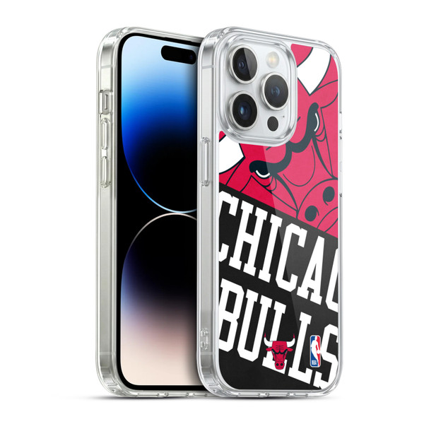 NBA Chicago Bulls Half Oversized Soft Gel Case for Apple iPhone 14 Pro & MagSafe
