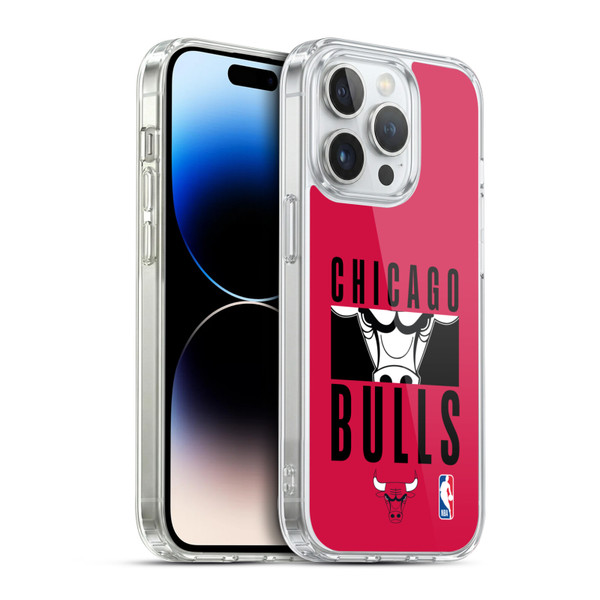 NBA Chicago Bulls Typography Soft Gel Case for Apple iPhone 14 Pro & MagSafe