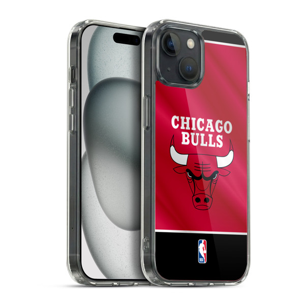 NBA Chicago Bulls Horizontal Banner Soft Gel Case for Apple iPhone 15 Plus & MagSafe