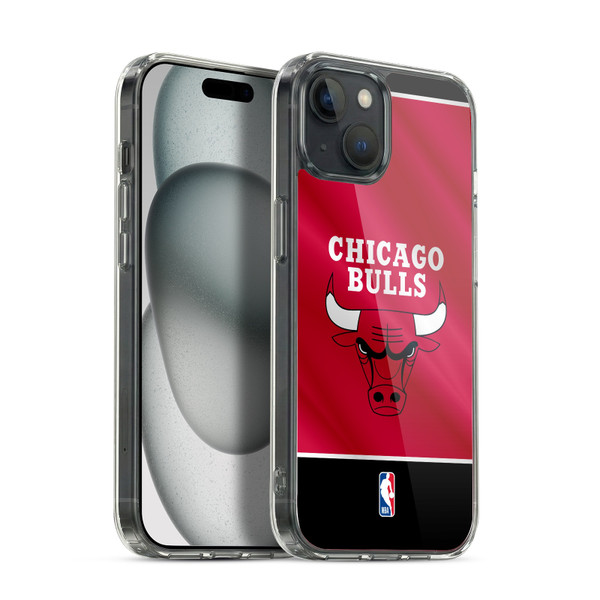 NBA Chicago Bulls Horizontal Banner Soft Gel Case for Apple iPhone 15 Plus & MagSafe