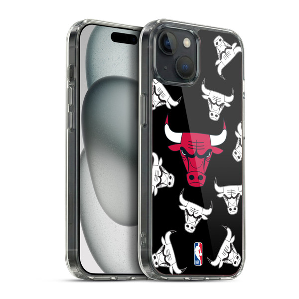 NBA Chicago Bulls Patterns Soft Gel Case for Apple iPhone 15 Plus & MagSafe