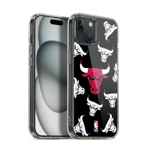NBA Chicago Bulls Patterns Soft Gel Case for Apple iPhone 15 Plus & MagSafe
