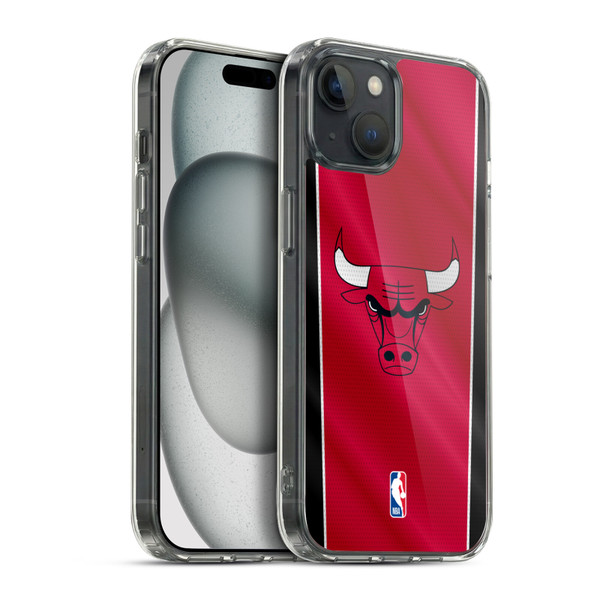 NBA Chicago Bulls Vertical Banner Soft Gel Case for Apple iPhone 15 Plus & MagSafe