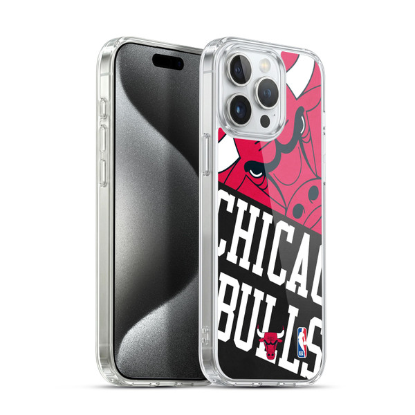 NBA Chicago Bulls Half Oversized Soft Gel Case for Apple iPhone 15 Pro Max & MagSafe