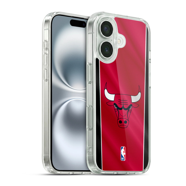 NBA Chicago Bulls Vertical Banner Soft Gel Case for Apple iPhone 16 & MagSafe