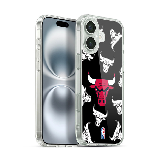 NBA Chicago Bulls Patterns Soft Gel Case for Apple iPhone 16 Plus & MagSafe