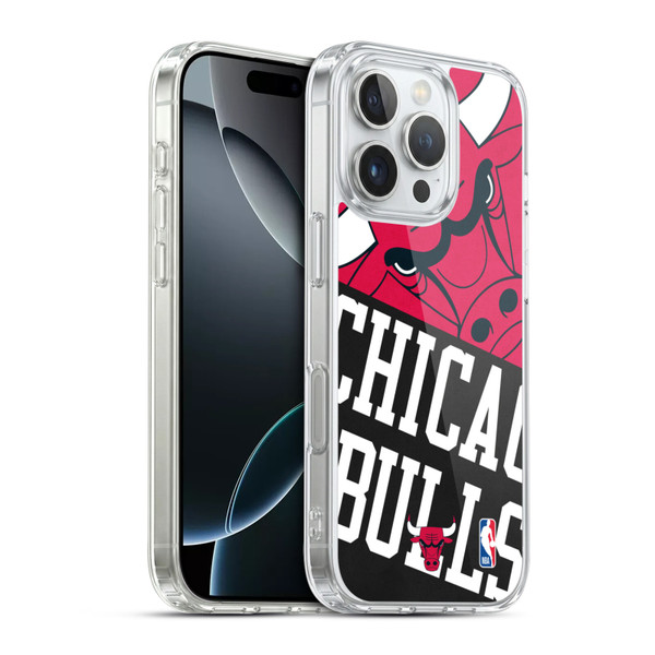 NBA Chicago Bulls Half Oversized Soft Gel Case for Apple iPhone 16 Pro & MagSafe