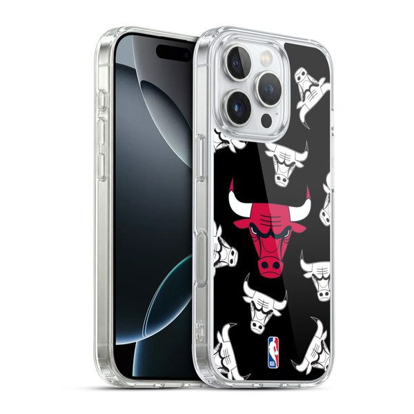 NBA Chicago Bulls Patterns Soft Gel Case for Apple iPhone 16 Pro & MagSafe