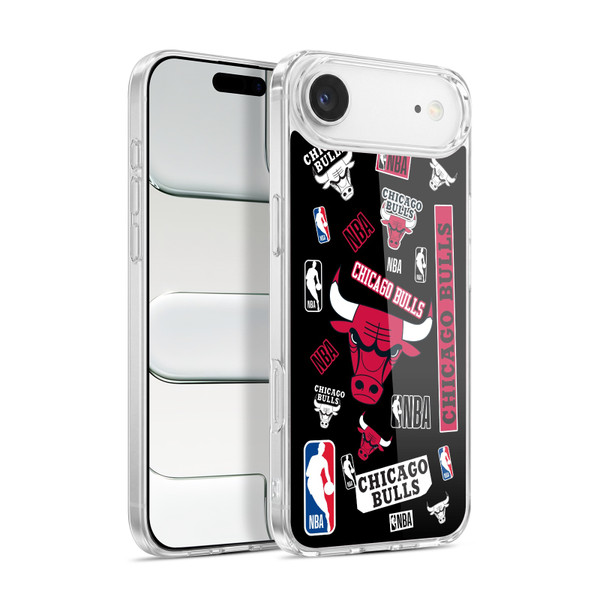 NBA Chicago Bulls Sticker Collage Soft Gel Case for Apple iPhone 17 Air