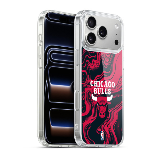 NBA Chicago Bulls Marble Agates Soft Gel Case for Apple iPhone 17 Pro Max