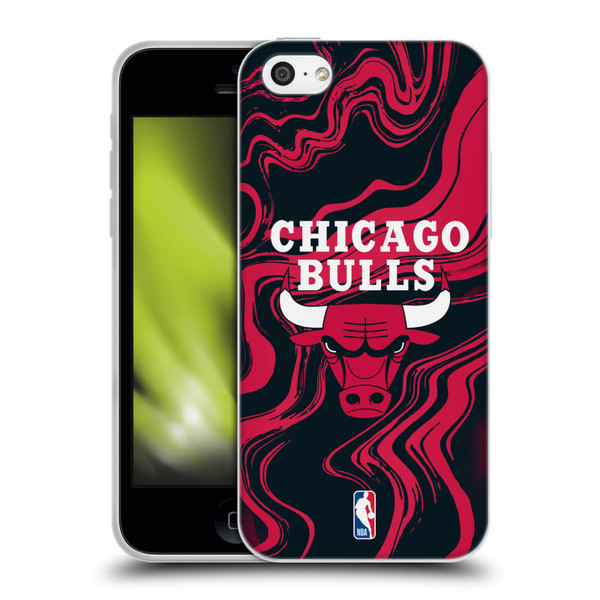NBA Chicago Bulls Marble Agates Soft Gel Case for Apple iPhone 5c