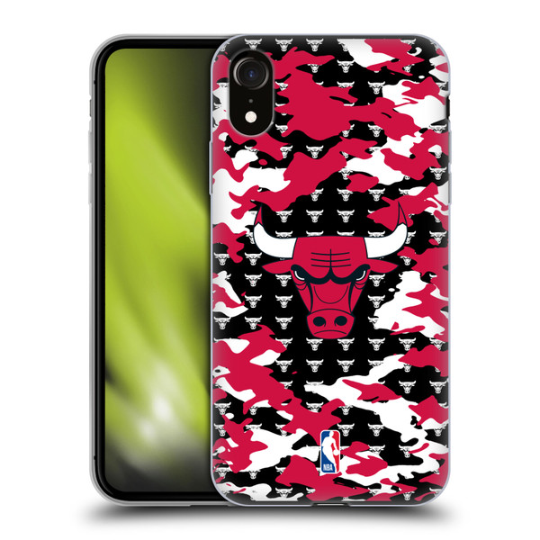 NBA Chicago Bulls Camouflage Soft Gel Case for Apple iPhone XR
