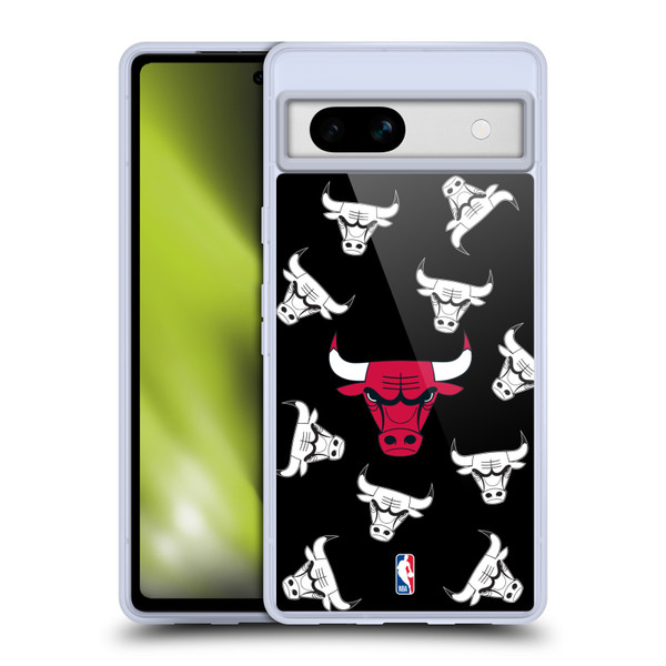 NBA Chicago Bulls Patterns Soft Gel Case for Google Pixel 7a