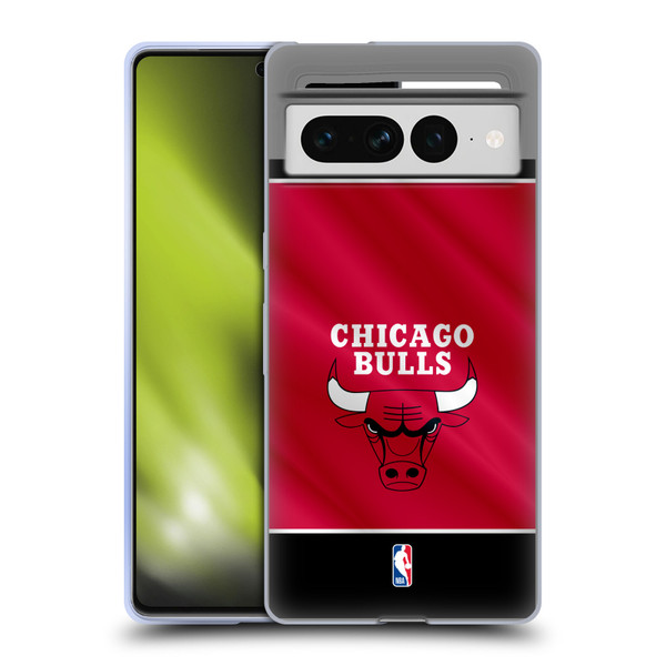 NBA Chicago Bulls Horizontal Banner Soft Gel Case for Google Pixel 7 Pro