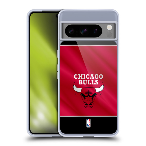NBA Chicago Bulls Horizontal Banner Soft Gel Case for Google Pixel 8 Pro