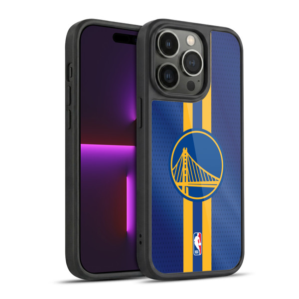NBA Golden State Warriors Stripes Gel Armour Case For Apple iPhone 14 Pro