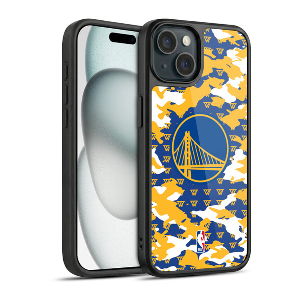 NBA Golden State Warriors Camouflage Gel Armour Case For Apple iPhone 15