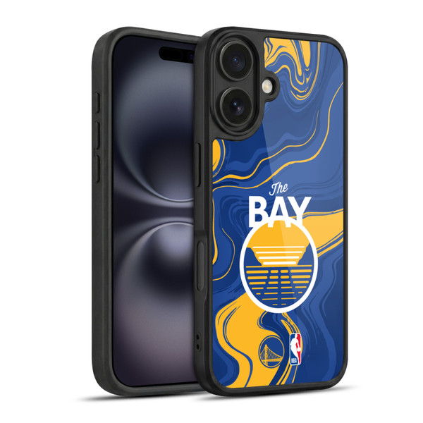 NBA Golden State Warriors Marble Agates Gel Armour Case For Apple iPhone 16