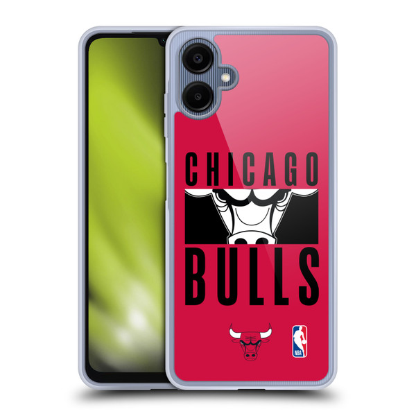 NBA Chicago Bulls Typography Soft Gel Case for Samsung Galaxy A06 4G / 5G