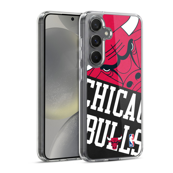 NBA Chicago Bulls Half Oversized Soft Gel Case for Samsung Galaxy S24 5G & MagSafe