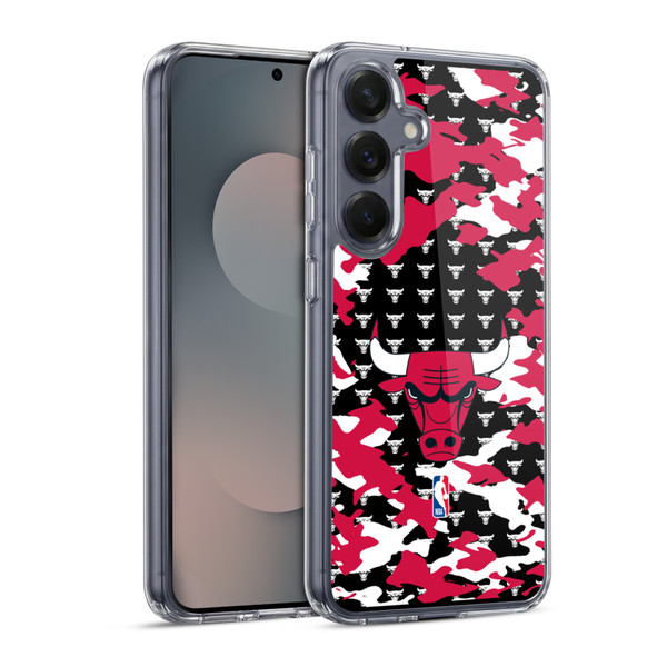 NBA Chicago Bulls Camouflage Soft Gel Case for Samsung Galaxy S25 & MagSafe