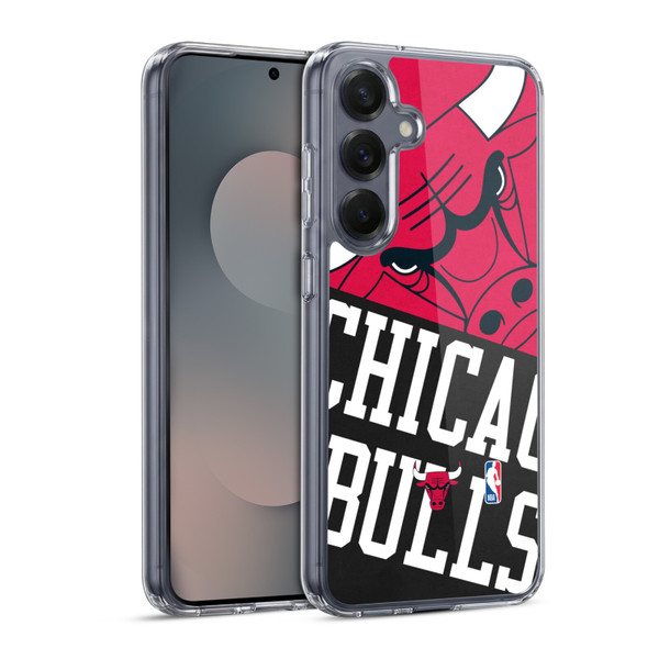NBA Chicago Bulls Half Oversized Soft Gel Case for Samsung Galaxy S25 & MagSafe