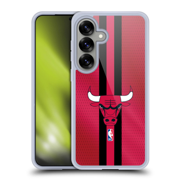 NBA Chicago Bulls Stripes Soft Gel Case for Samsung Galaxy S25 & MagSafe
