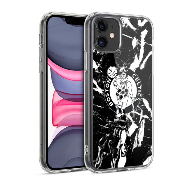 NBA Boston Celtics Black Marble Soft Gel Case for Apple iPhone 11