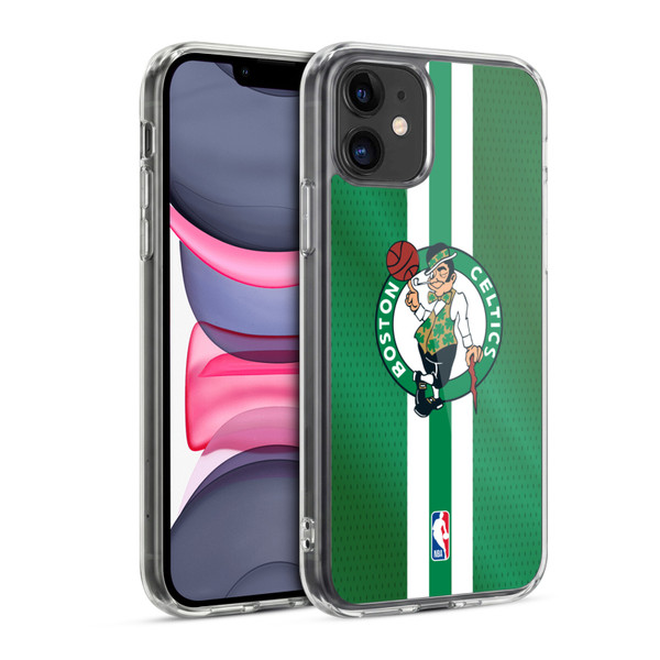 NBA Boston Celtics Stripes Soft Gel Case for Apple iPhone 11