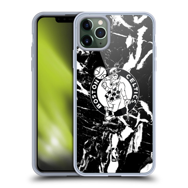 NBA Boston Celtics Black Marble Soft Gel Case for Apple iPhone 11 Pro Max & MagSafe