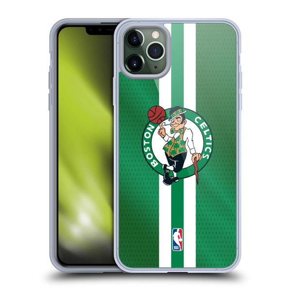NBA Boston Celtics Stripes Soft Gel Case for Apple iPhone 11 Pro Max & MagSafe