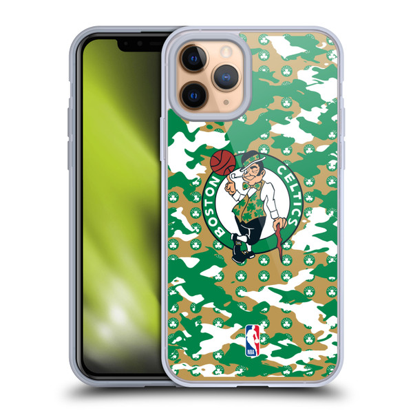 NBA Boston Celtics Camouflage Soft Gel Case for Apple iPhone 11 Pro & MagSafe