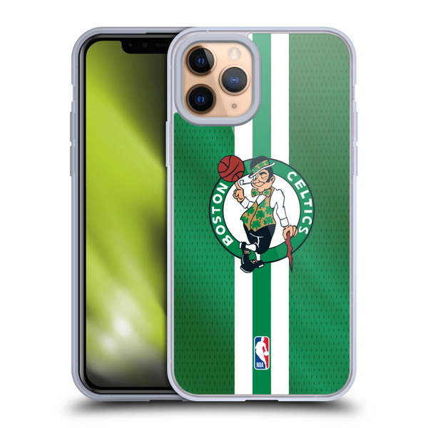 NBA Boston Celtics Stripes Soft Gel Case for Apple iPhone 11 Pro & MagSafe