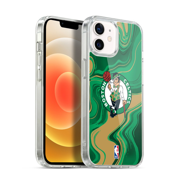NBA Boston Celtics Marble Agates Soft Gel Case for Apple iPhone 12 / iPhone 12 Pro & MagSafe