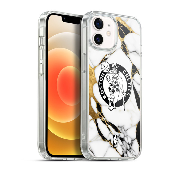 NBA Boston Celtics White Marble Soft Gel Case for Apple iPhone 12 / iPhone 12 Pro & MagSafe