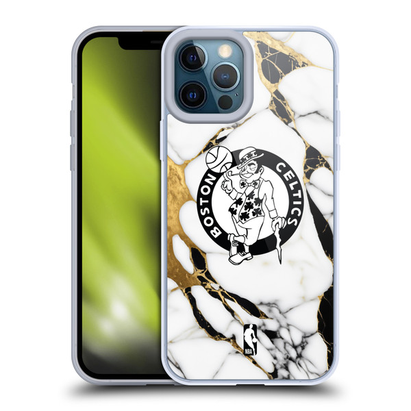 NBA Boston Celtics White Marble Soft Gel Case for Apple iPhone 12 Pro Max & MagSafe