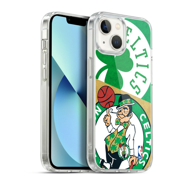 NBA Boston Celtics Half Oversized Soft Gel Case for Apple iPhone 13