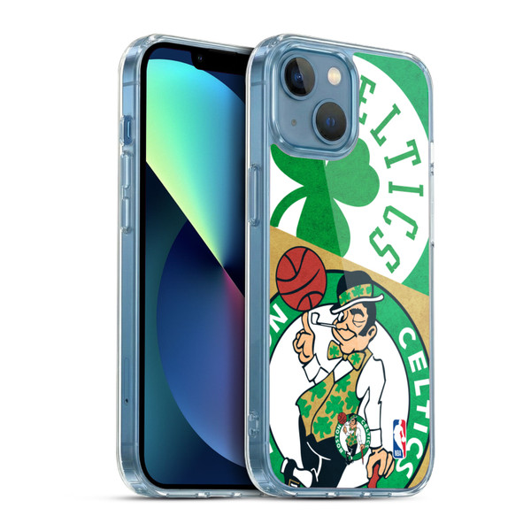 NBA Boston Celtics Half Oversized Soft Gel Case for Apple iPhone 13 Mini & MagSafe