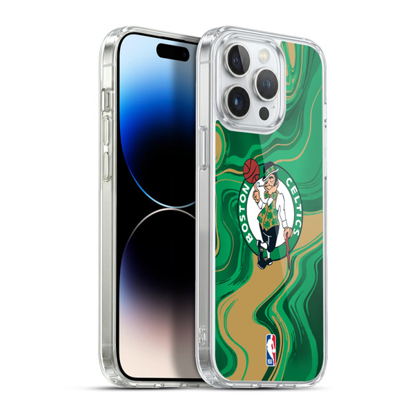 NBA Boston Celtics Marble Agates Soft Gel Case for Apple iPhone 13 Pro Max & MagSafe