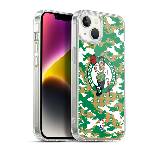 NBA Boston Celtics Camouflage Soft Gel Case for Apple iPhone 14 Plus & MagSafe