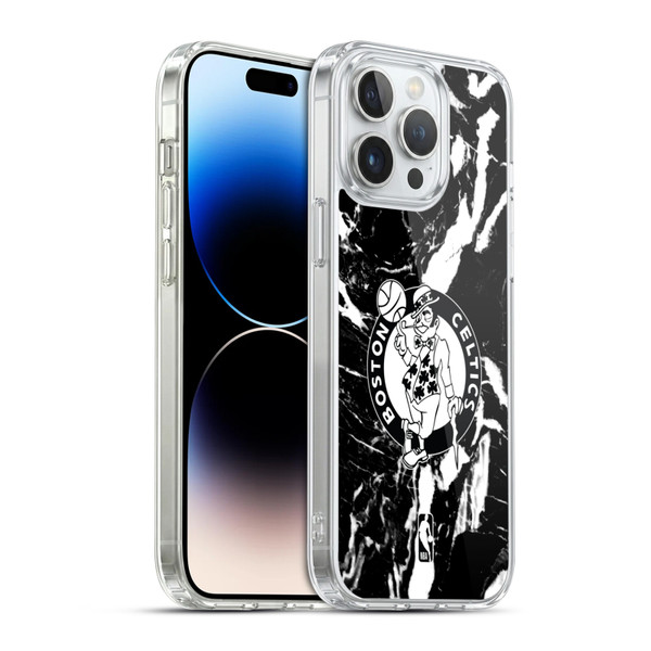 NBA Boston Celtics Black Marble Soft Gel Case for Apple iPhone 14 Pro Max & MagSafe
