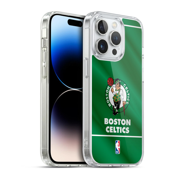 NBA Boston Celtics Horizontal Banner Soft Gel Case for Apple iPhone 14 Pro & MagSafe