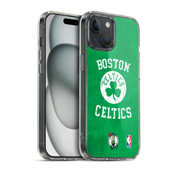 NBA Boston Celtics Distressed Soft Gel Case for Apple iPhone 15 & MagSafe