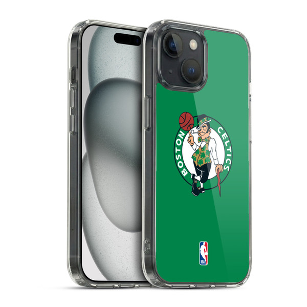 NBA Boston Celtics Plain Soft Gel Case for Apple iPhone 15 & MagSafe