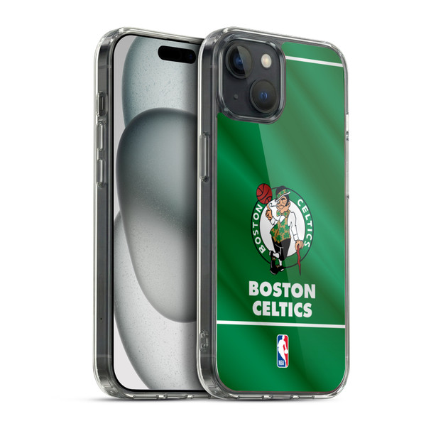 NBA Boston Celtics Horizontal Banner Soft Gel Case for Apple iPhone 15 Plus & MagSafe