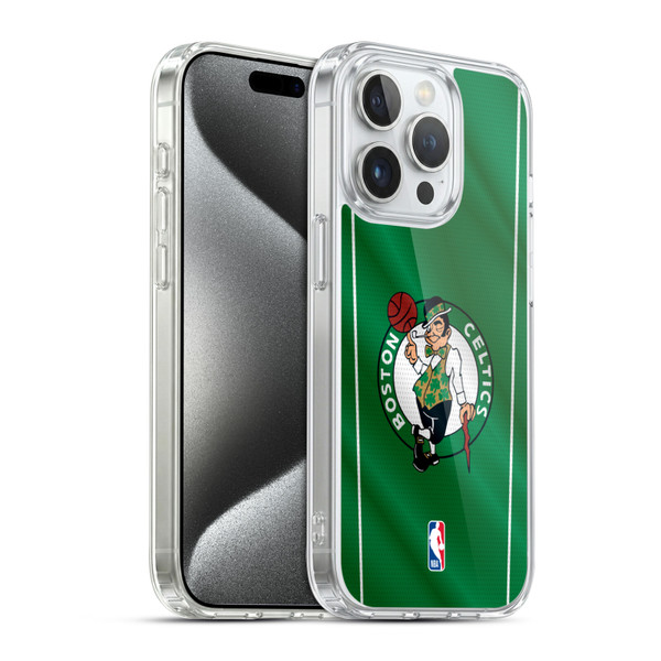 NBA Boston Celtics Vertical Banner Soft Gel Case for Apple iPhone 15 Pro & MagSafe
