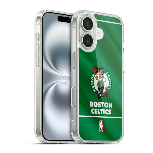 NBA Boston Celtics Horizontal Banner Soft Gel Case for Apple iPhone 16 & MagSafe