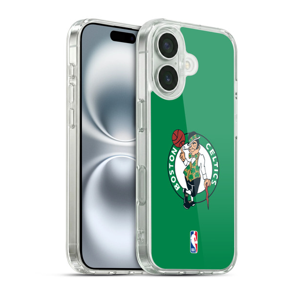 NBA Boston Celtics Plain Soft Gel Case for Apple iPhone 16 & MagSafe