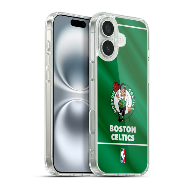 NBA Boston Celtics Horizontal Banner Soft Gel Case for Apple iPhone 16 Plus & MagSafe
